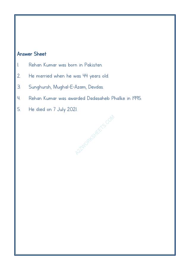 A2ZWorksheets:English-Reading-Comprehension Passage-16