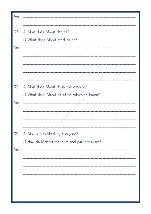 A2ZWorksheets:English-Reading-Comprehension Passage-20