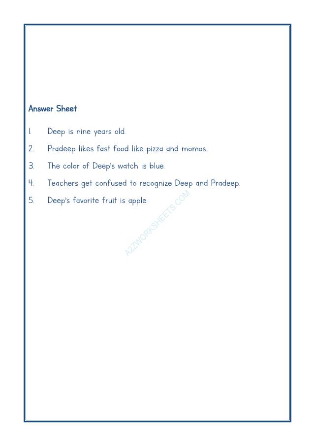 A2ZWorksheets:English-Reading-Comprehension Passage-30