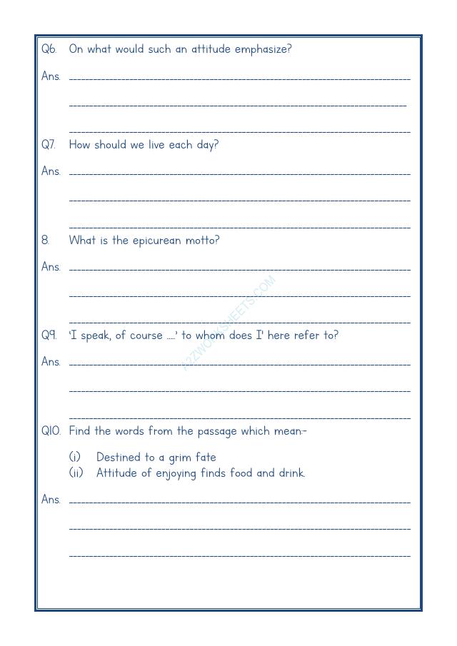 A2ZWorksheets:English-Reading-Comprehension Passage-29