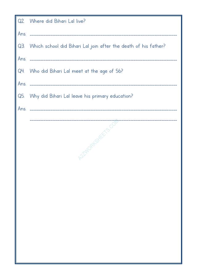 A2ZWorksheets:English-Reading-Comprehension Passage-32