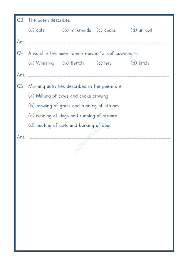 A2ZWorksheets:English-Reading-Comprehension Passage-54