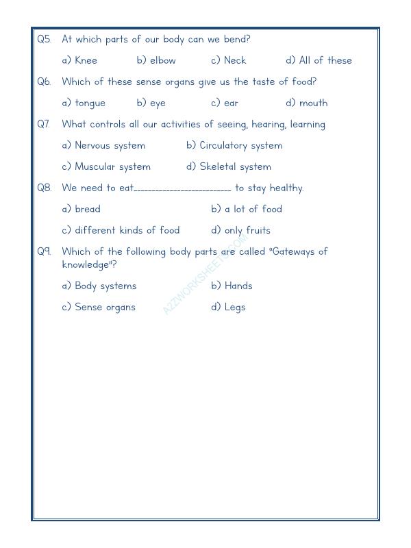 A2ZWorksheets:Science-Humans-Our Body-03