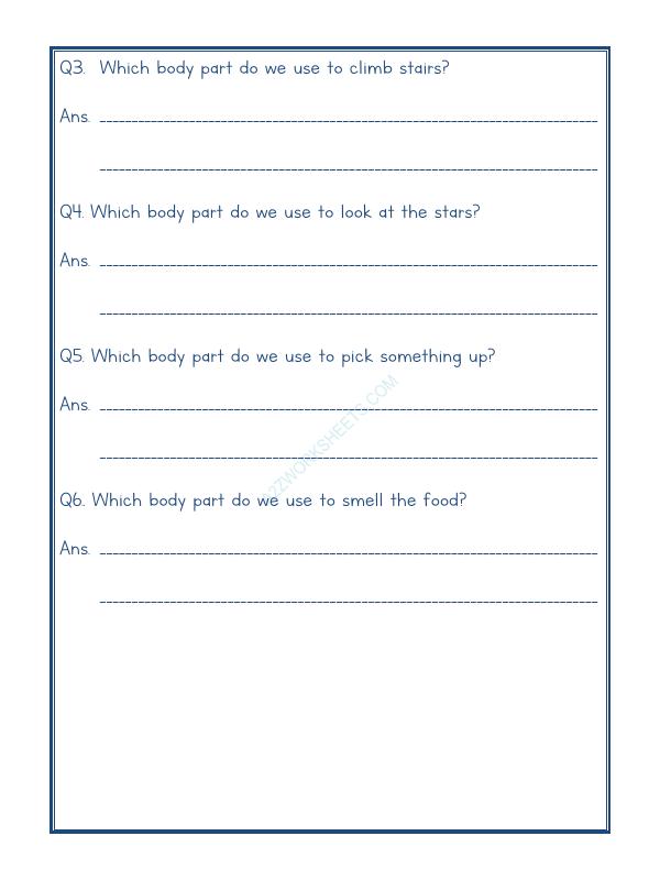 A2ZWorksheets:Science-Humans-Human Body-02