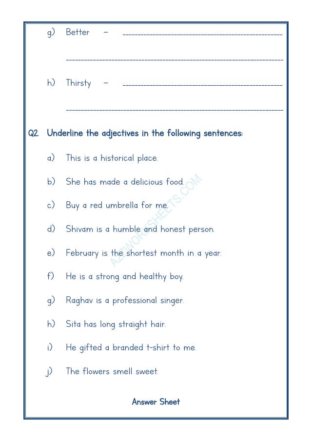 A2ZWorksheets:English-Grammar-English Adjectives Worksheet-04