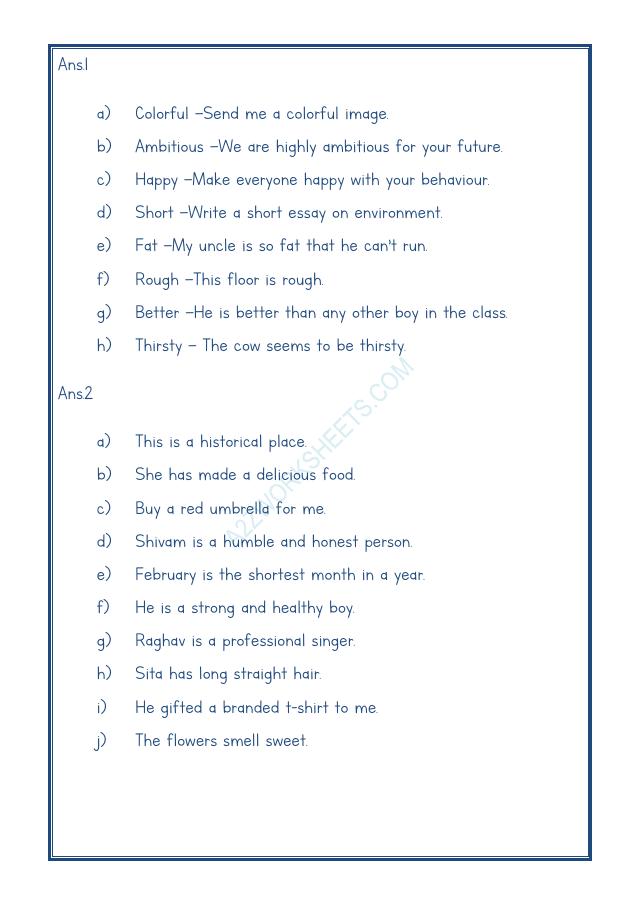 A2ZWorksheets:English-Grammar-English Adjectives Worksheet-04