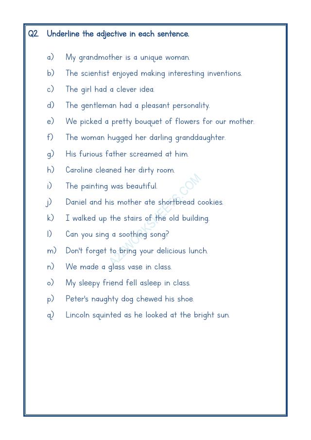 A2ZWorksheets:English-Grammar-English Adjectives Worksheet-06