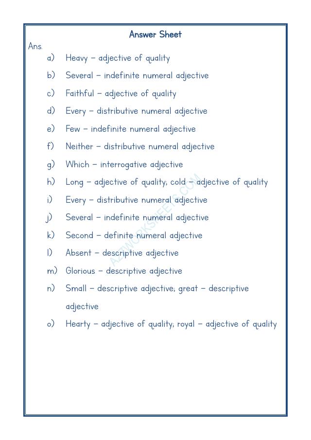 A2ZWorksheets:English-Grammar-English Adjectives Worksheet-11