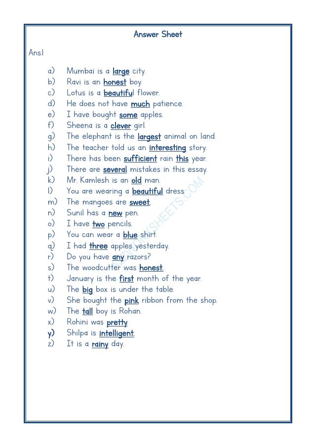 A2ZWorksheets:English-Grammar-English Adjectives Worksheet-03