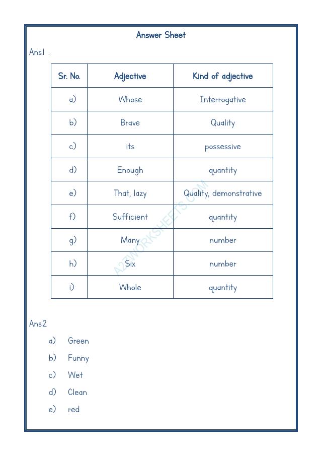 A2ZWorksheets:English-Grammar-English Adjectives Worksheet-08
