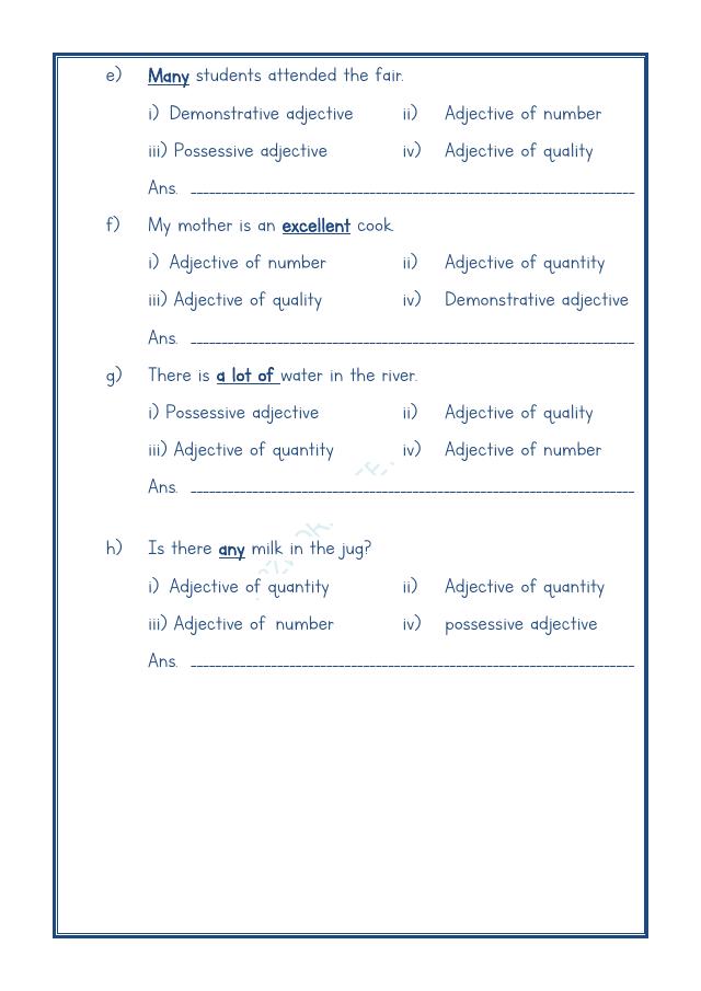 A2ZWorksheets:English-Grammar-English Adjectives Worksheet-10