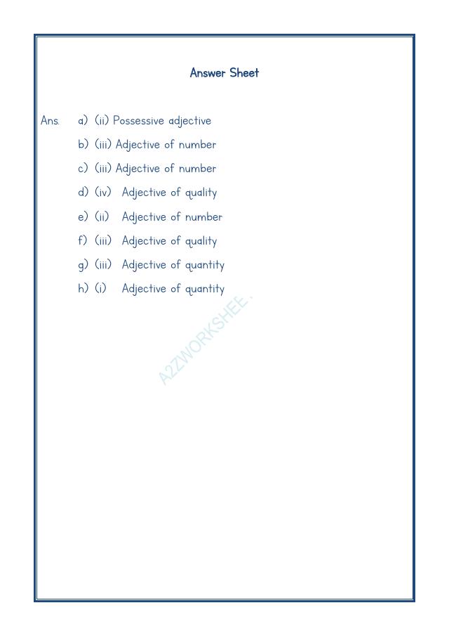 A2ZWorksheets:English-Grammar-English Adjectives Worksheet-10