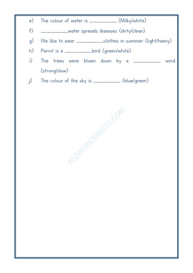 A2ZWorksheets:English-Grammar-English Adjectives Worksheet-05