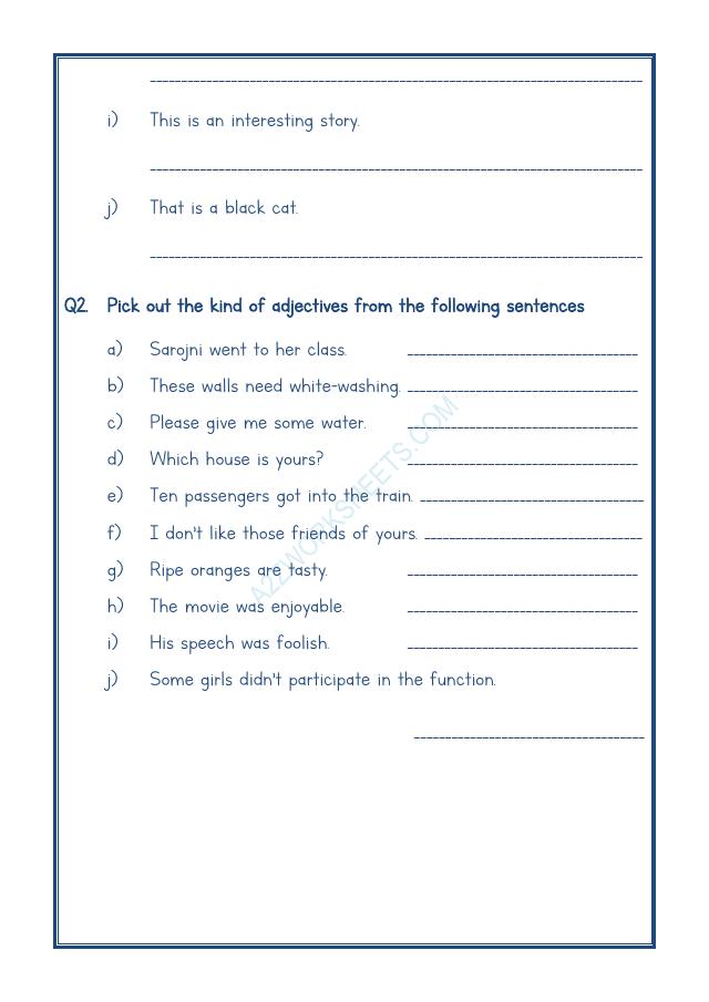 A2ZWorksheets:English-Grammar-English Adjectives Worksheet-06