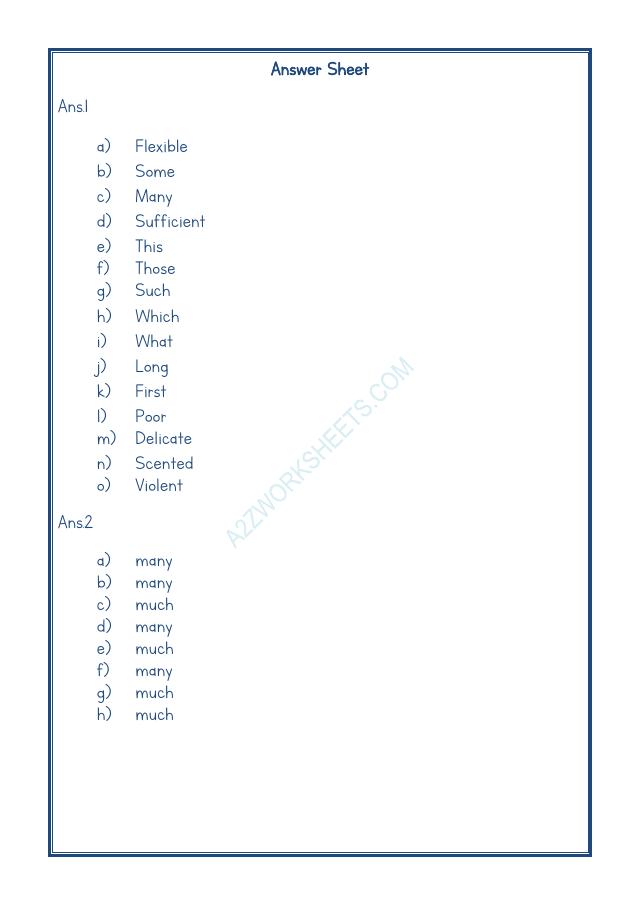 A2ZWorksheets:English-Grammar-English Adjectives Worksheet-09