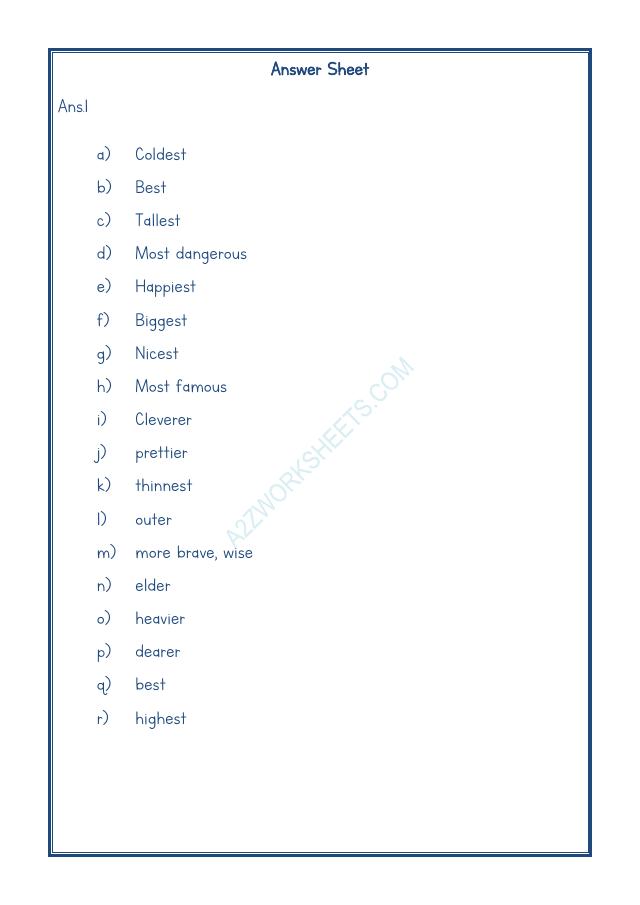 A2ZWorksheets:English-Grammar-English Adjectives Worksheet-16