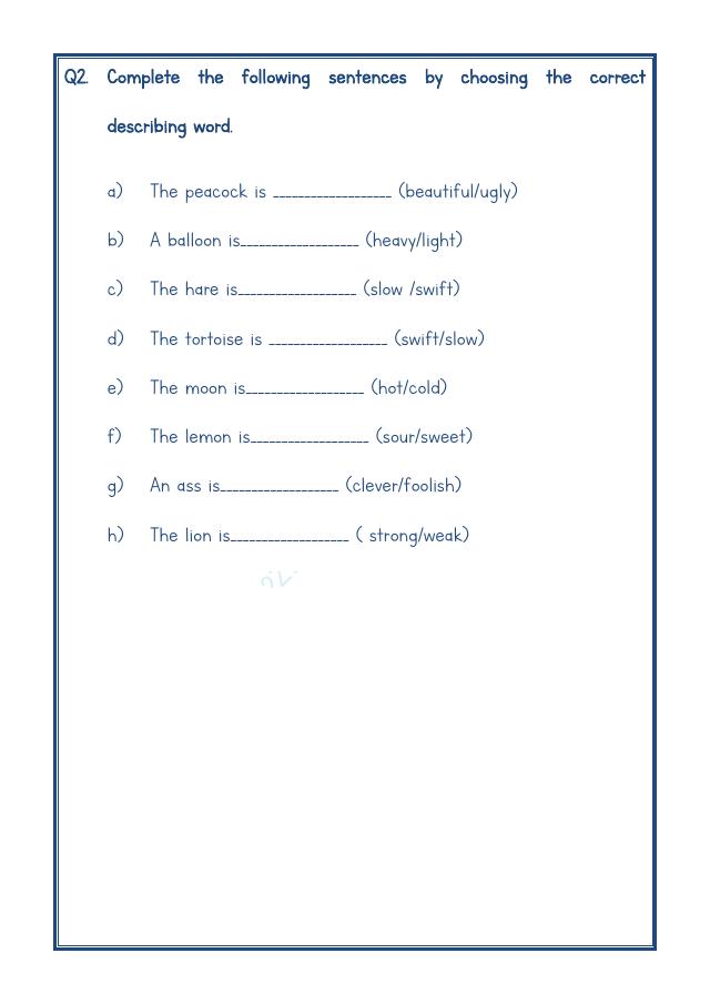 A2ZWorksheets:English-Grammar-English Adjective Worksheet-04