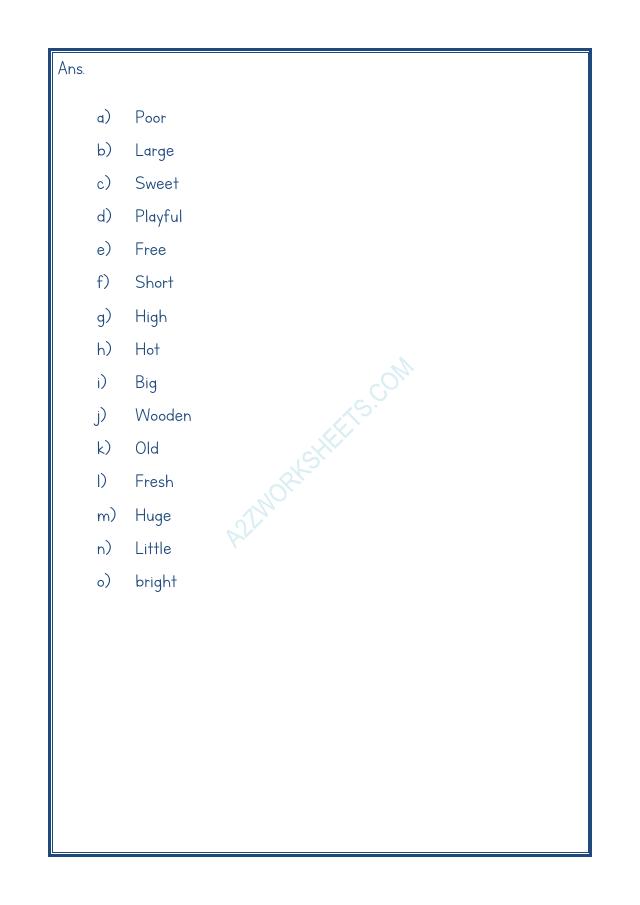 A2ZWorksheets:English-Grammar-English Adjective Worksheet-09