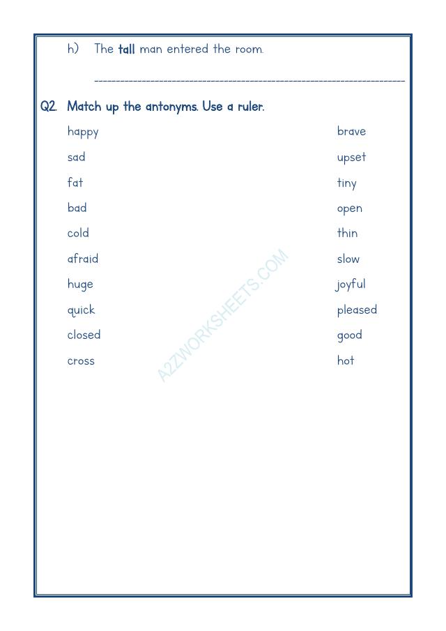 A2ZWorksheets:English-Grammar-Opposite Word-09