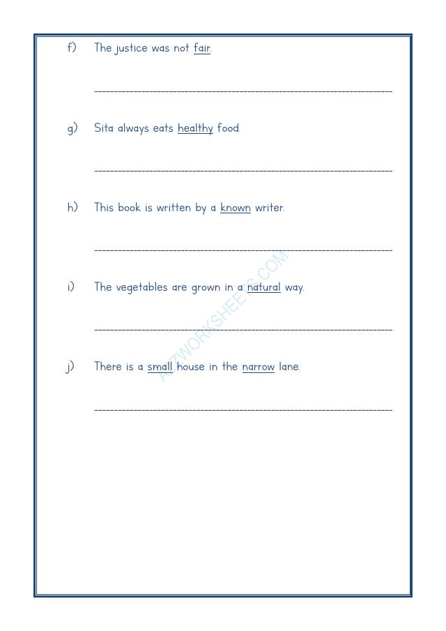 A2ZWorksheets:English-Grammar-Opposite Word-01