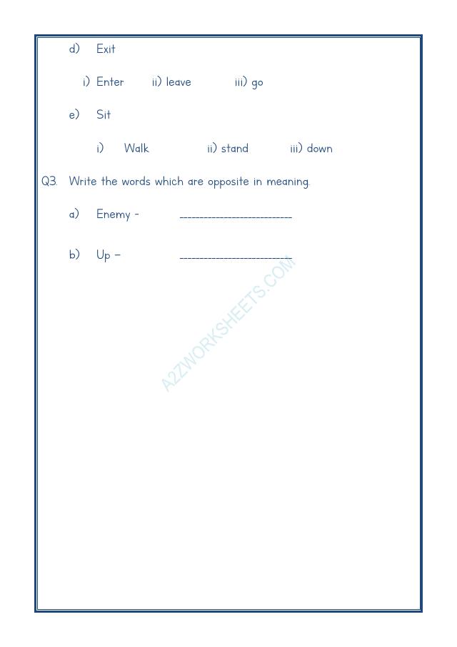 A2ZWorksheets:English-Grammar-Opposite Word-02