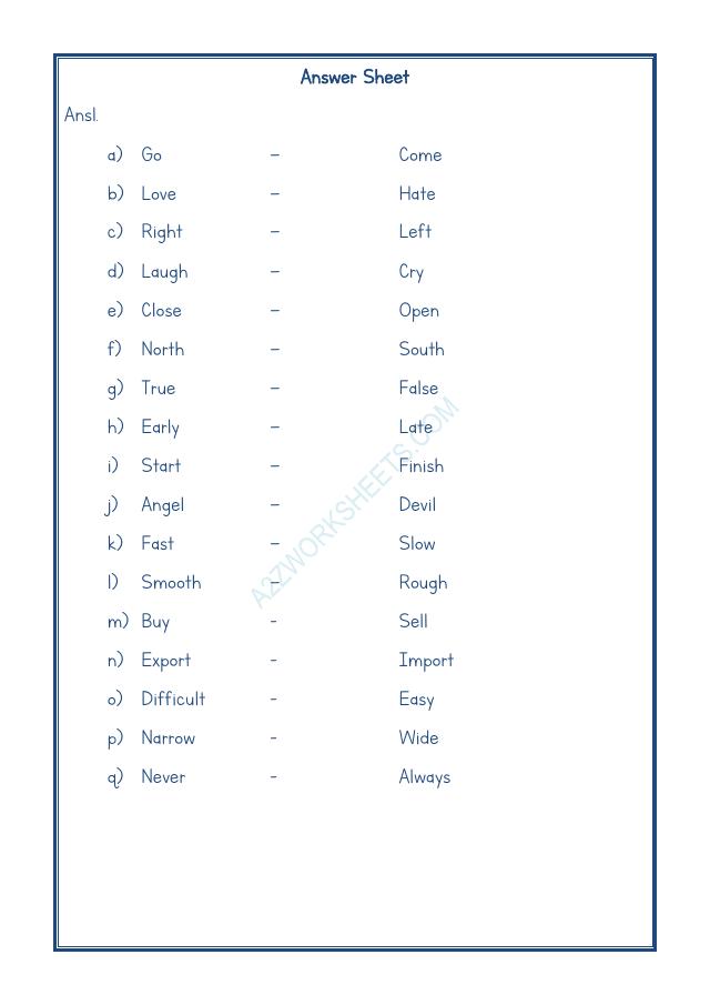 A2ZWorksheets:English-Grammar-Opposite Word-03