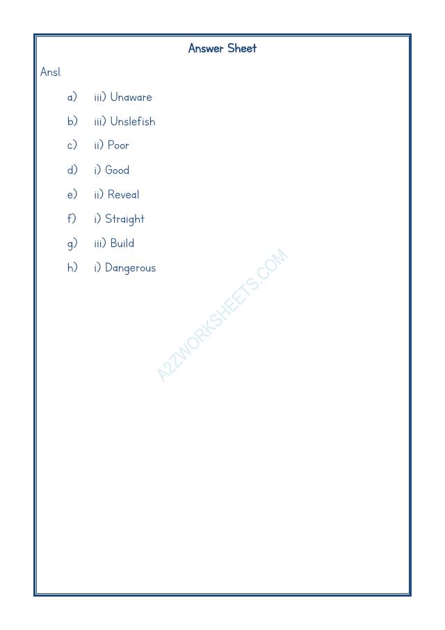 A2ZWorksheets:English-Grammar-Opposite Word-09