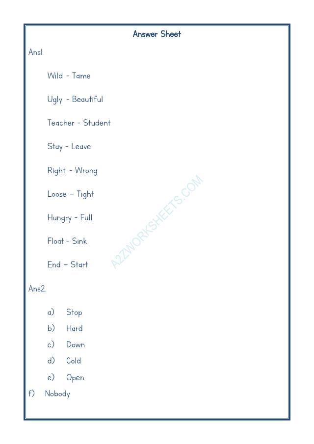 A2ZWorksheets:English-Grammar-Antonyms-10