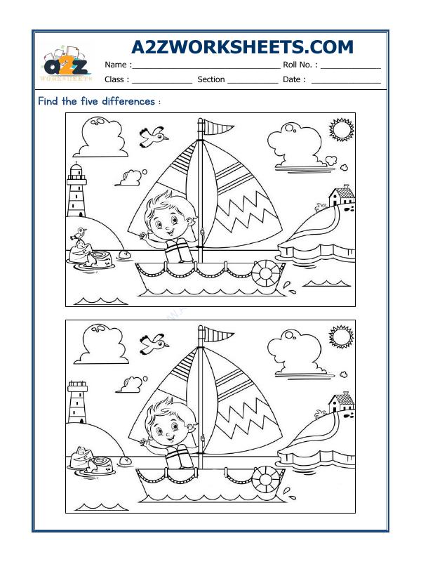 A2zworksheets Worksheet Of Find The Difference 08 Logical Reasoning