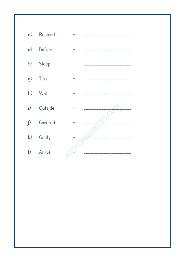 A2ZWorksheets:English-Grammar-Antonyms-01
