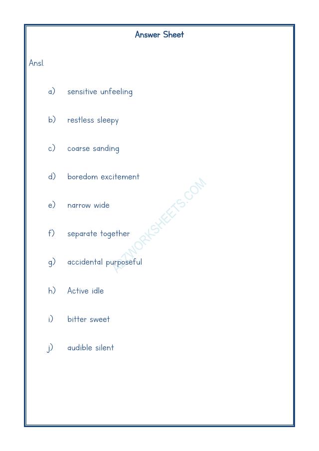 A2ZWorksheets:English-Grammar-Antonyms-08