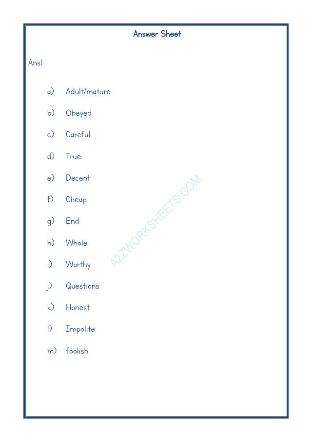 A2ZWorksheets:English-Grammar-Antonyms-04