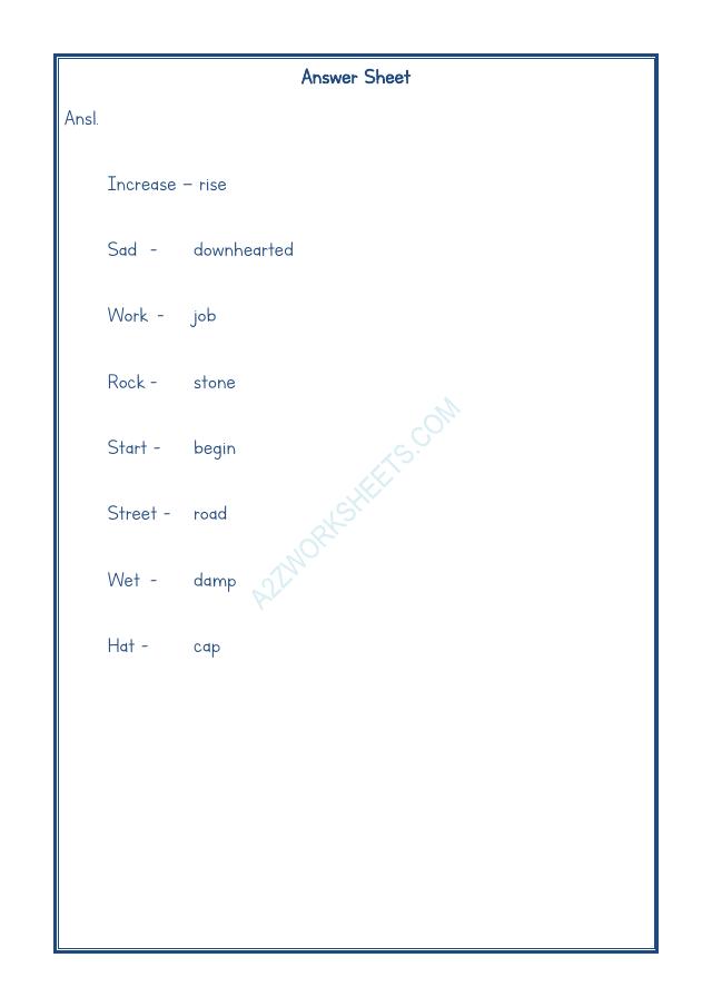 A2ZWorksheets:English-Grammar-Synonyms-06