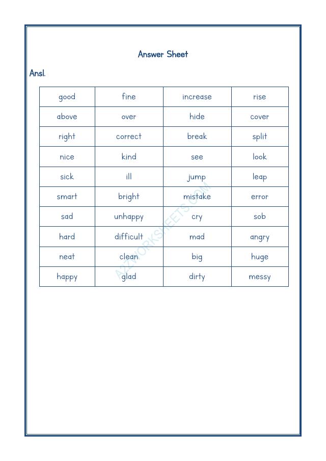 A2ZWorksheets:English-Grammar-Synonyms-07