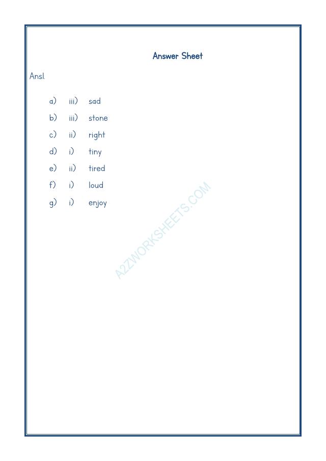 A2ZWorksheets:English-Grammar-Synonyms-09