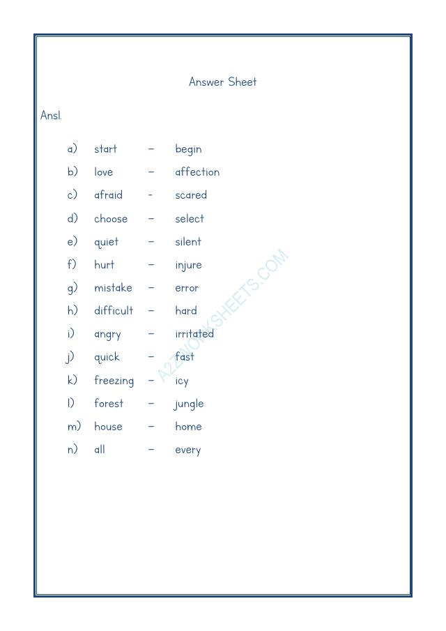 A2ZWorksheets:English-Grammar-Synonyms-01