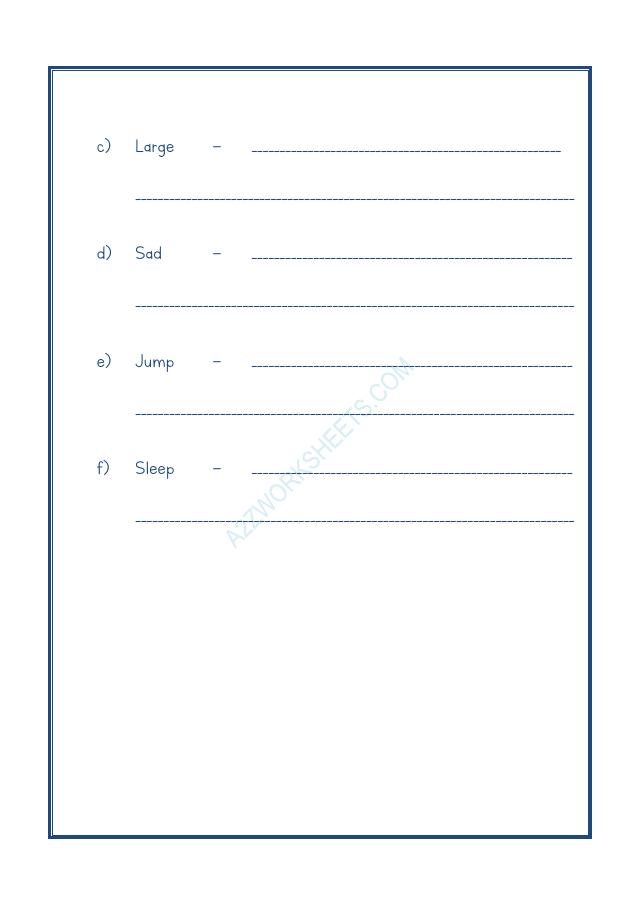 A2ZWorksheets:English-Grammar-Synonyms-09