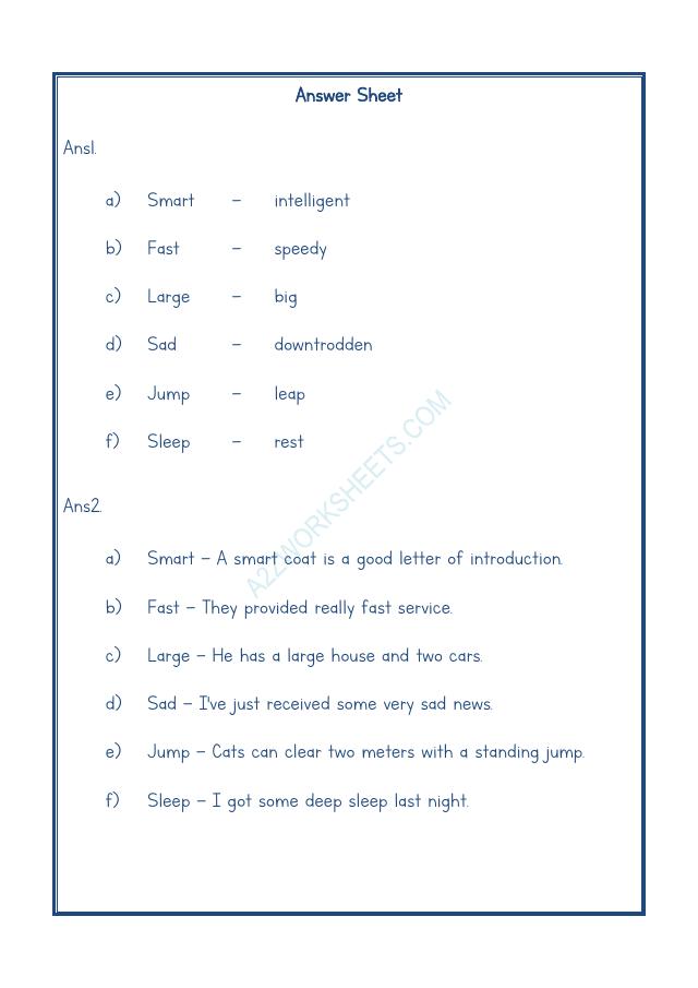 A2ZWorksheets:English-Grammar-Synonyms-09