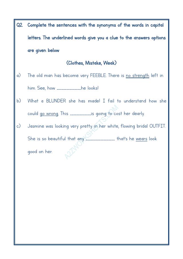 A2ZWorksheets:English-Grammar-Synonyms-03