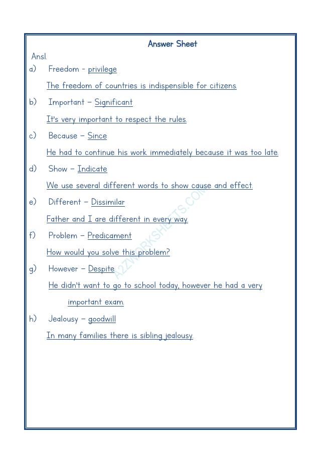 A2ZWorksheets:English-Grammar-Synonyms-10