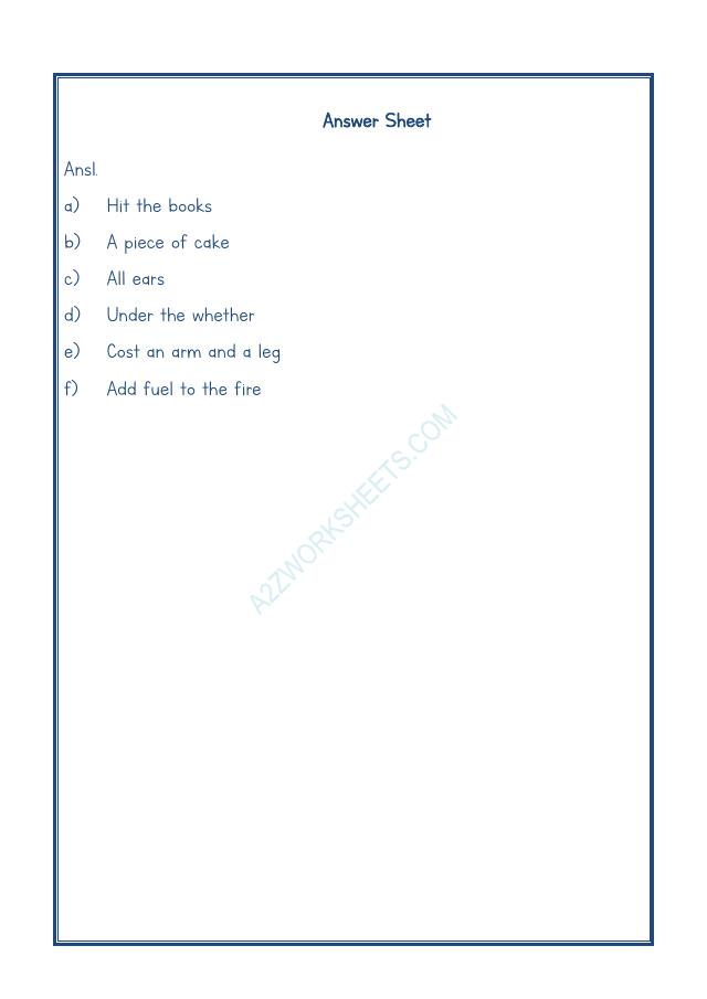 A2ZWorksheets:English-Reading-Idioms And Phrases-01