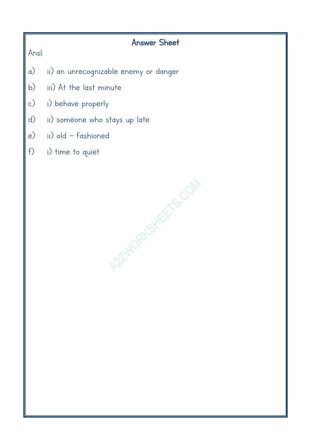 A2ZWorksheets:English-Reading-Idioms And Phrases-03