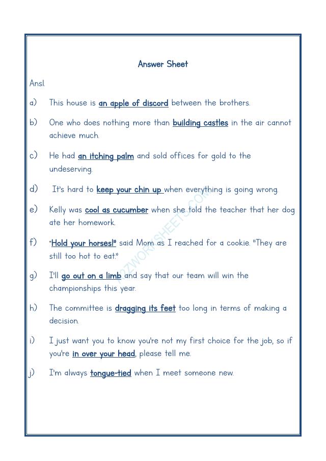 A2ZWorksheets:English-Reading-Idioms And Phrases-09