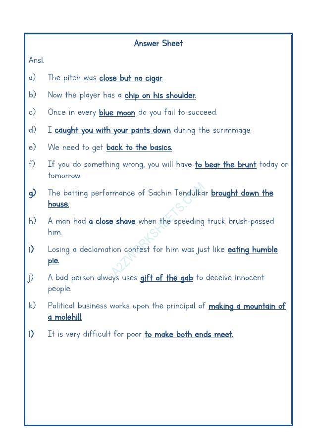 A2ZWorksheets:English-Reading-Idioms And Phrases-04