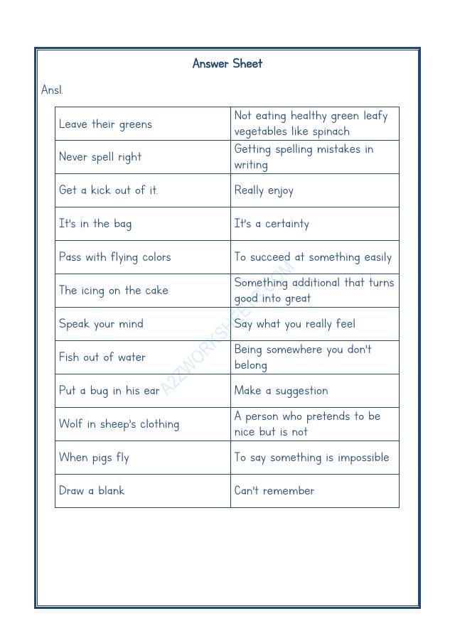 A2ZWorksheets:English-Reading-Idioms And Phrases-08