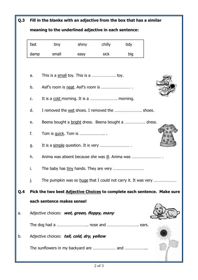 A2ZWorksheets:English-Grammar-English Adjectives-19