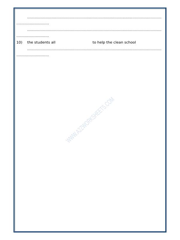 A2ZWorksheets:English-Grammar-Sentence-02 (Exercise)