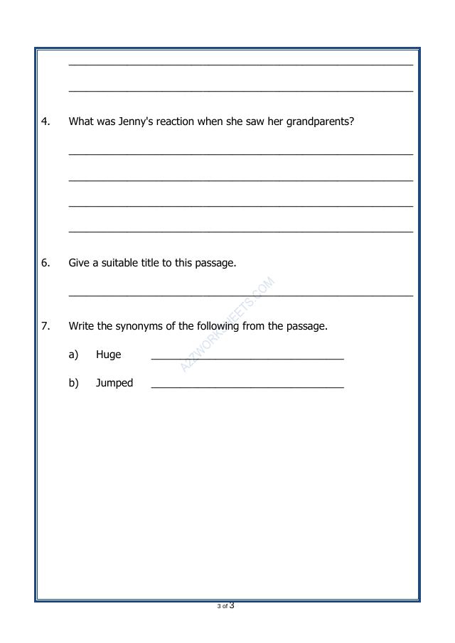 A2ZWorksheets:English-Reading-Comprehension Passage-42