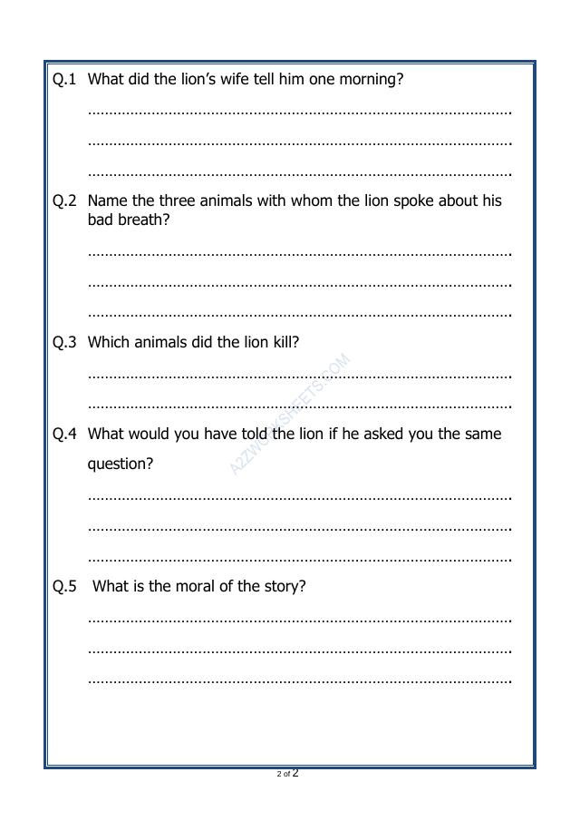 A2ZWorksheets:English-Reading-Comprehension Passage-44