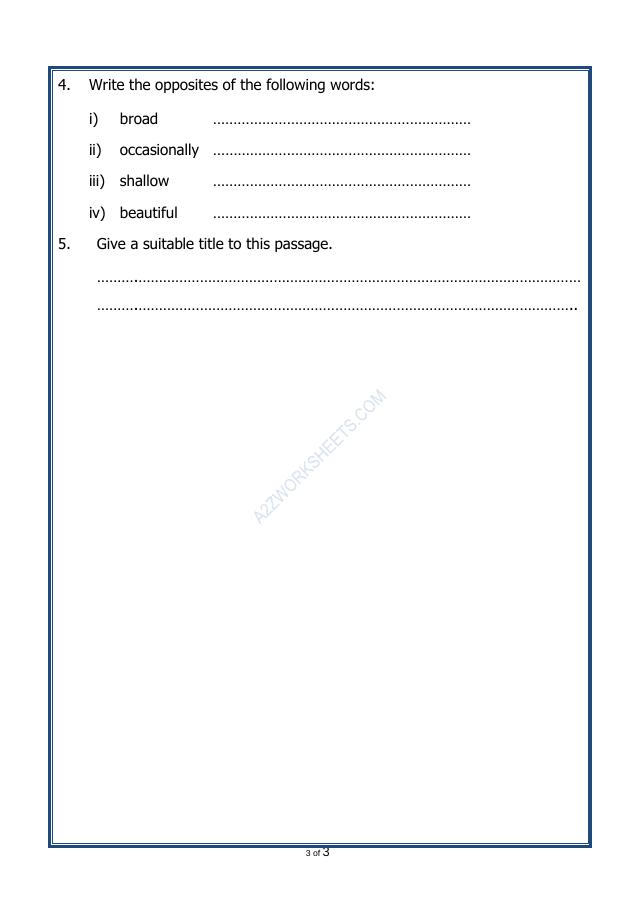 A2ZWorksheets:English-Reading-Comprehension Passage-46